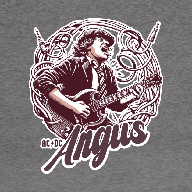 Angus Young AC/DC by Ken Savana